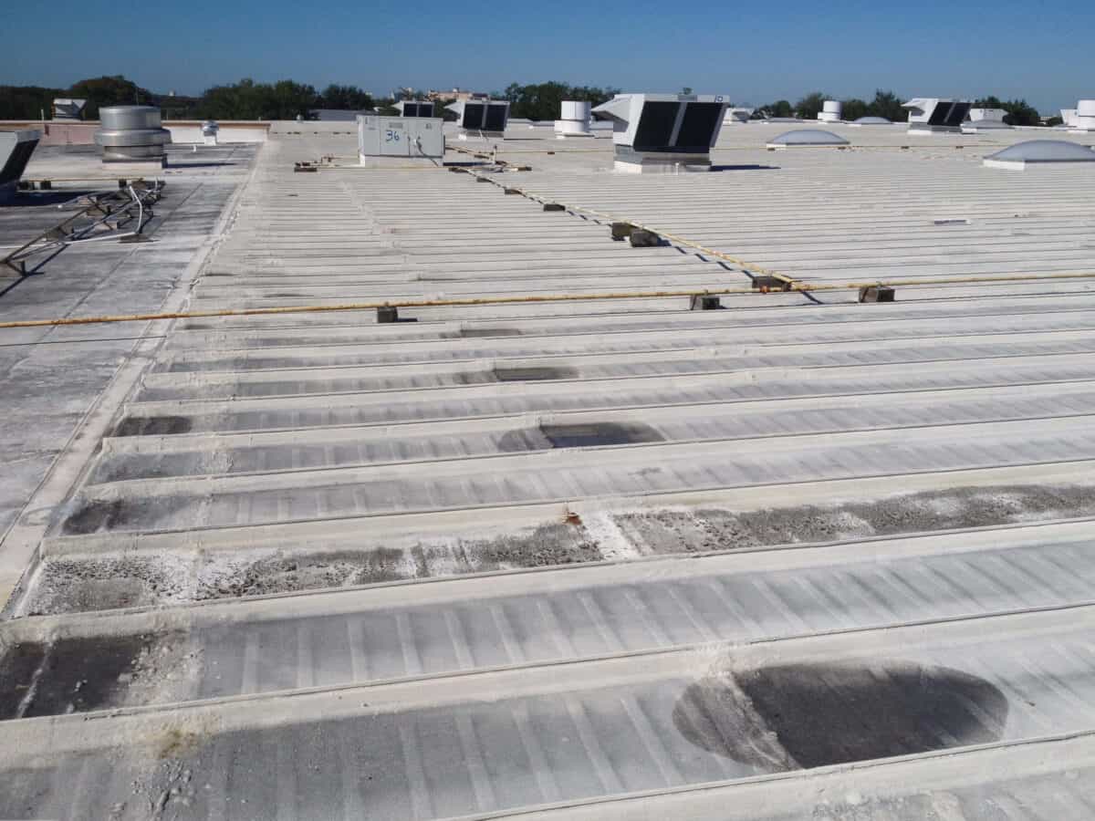 water damage on roof
