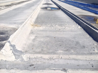 water damage of national retail roof