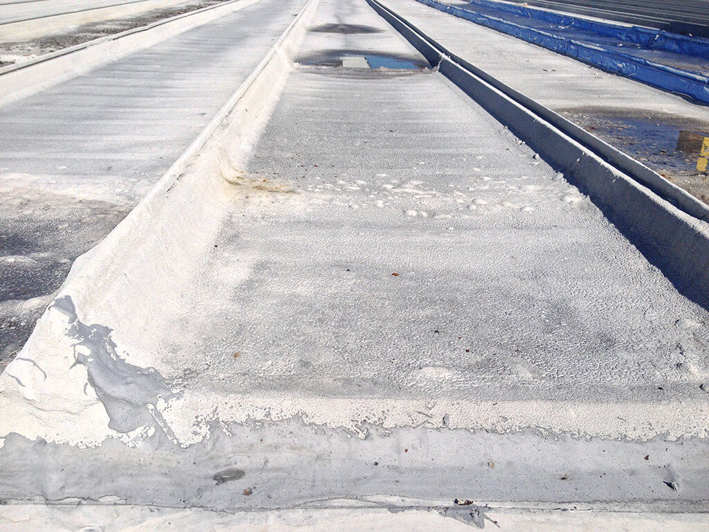 water damage of national retail roof