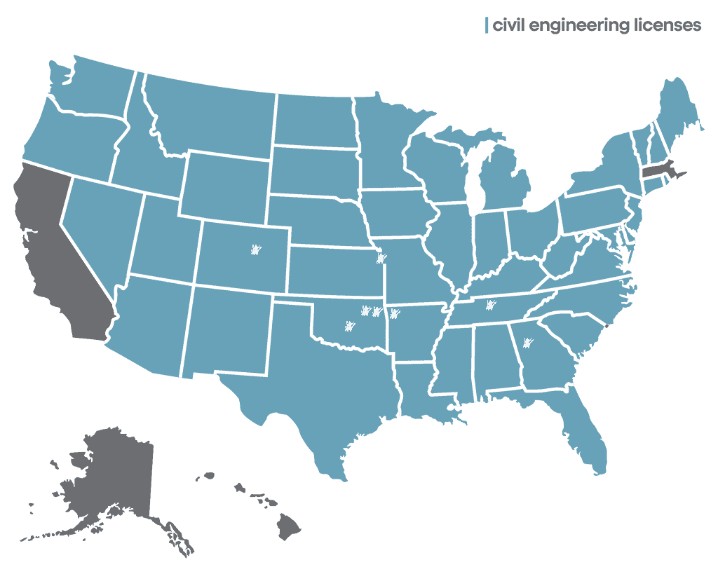 Civil Engineering Licensure Map