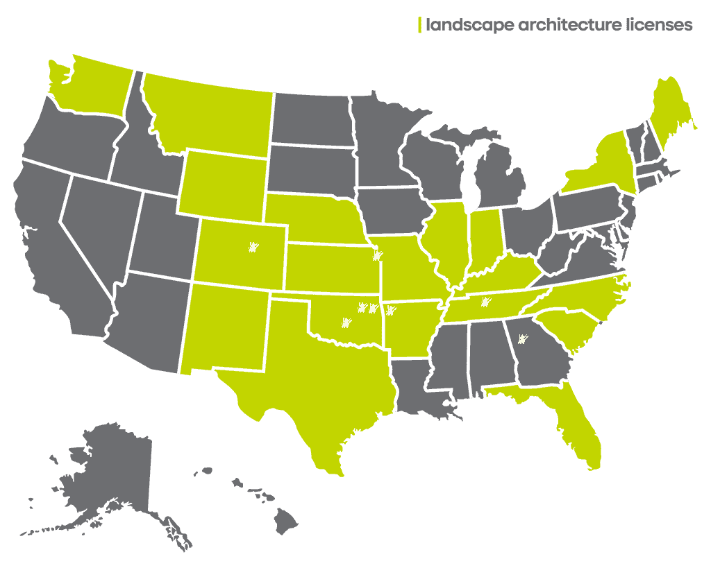 Landscape Architecture Licensure Map